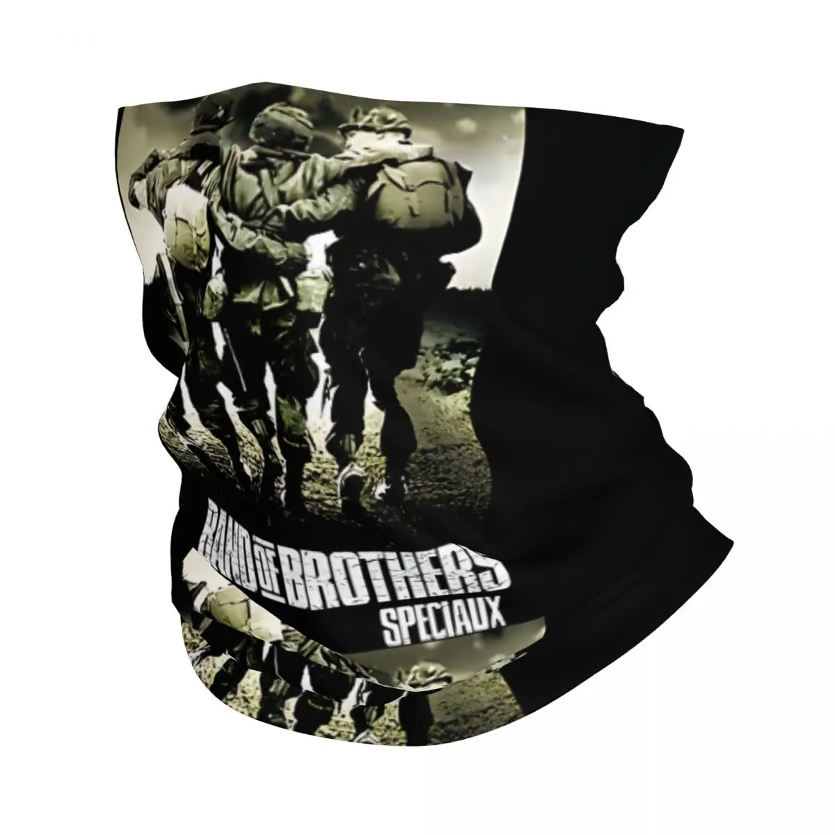 Loerrcok Wwii Soldiers Halloween Christmas Band of Brothers Bandana Neck Cover Motocross Wrap Scarf Balaclava Cycling Unisex