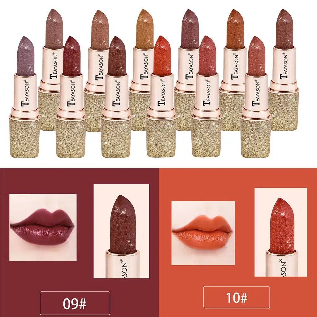 Matter Lippenstift, wasserfest, langlebig, Lippenbalsam-Set, Samt-Lippenstift für Mädchen und Frauen, für den täglichen Gebrauch