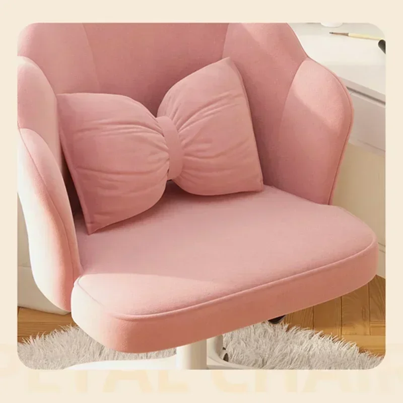 2024 New Computer Office Chairs Home Girls Bedroom Cosmetic Chair Study Lift Swivel Chair Comfortable Student  Dorm Desk Chair