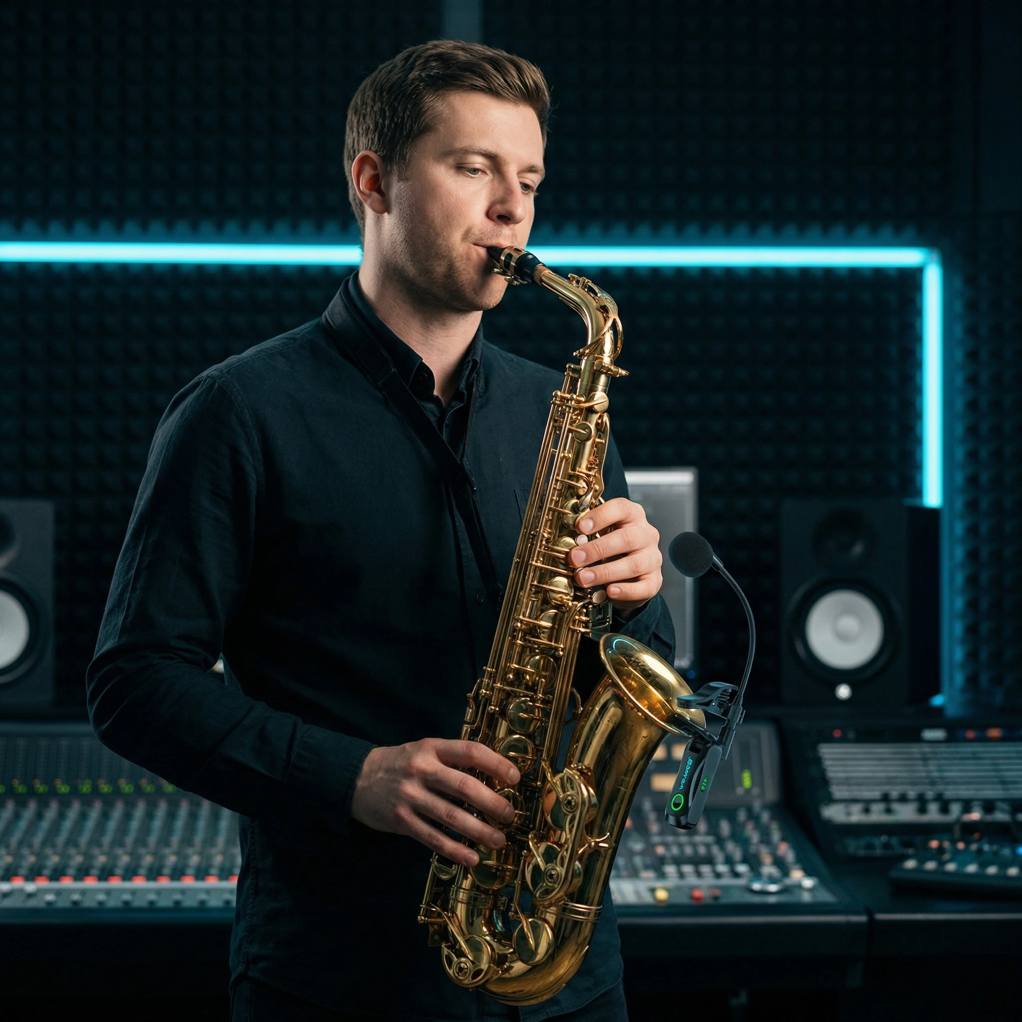 Miwayer WS-MIC2 Plug and Play 2.4G Wireless Mic, System Auto Pairing Low Latency for Sax Flute Clarinet and Acoustic Instruments view 6