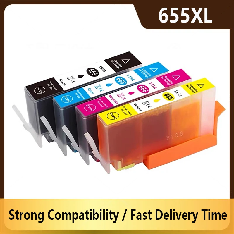 

655XL Ink Cartridge For HP655 HP 655 XL Compatible Deskjet 4615 3520 3525 4620 4625 5525 6520 6525 Printer
