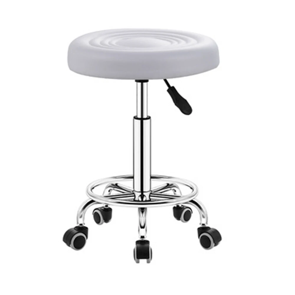 1 Pcs Bar stool  chair Barber shop stool Fashionable adjustable stool Roller skating rotating stool Laboratory Beauty Salon