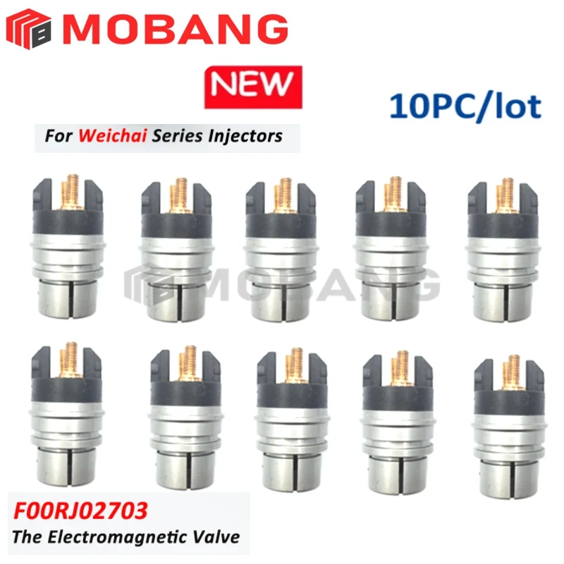 10PCS New F00RJ02703 Injector Solenoid Valve FOORJ02703 Magnetic Coil F00R J02 703 For Bosch 0445120078 0445120129 044512169