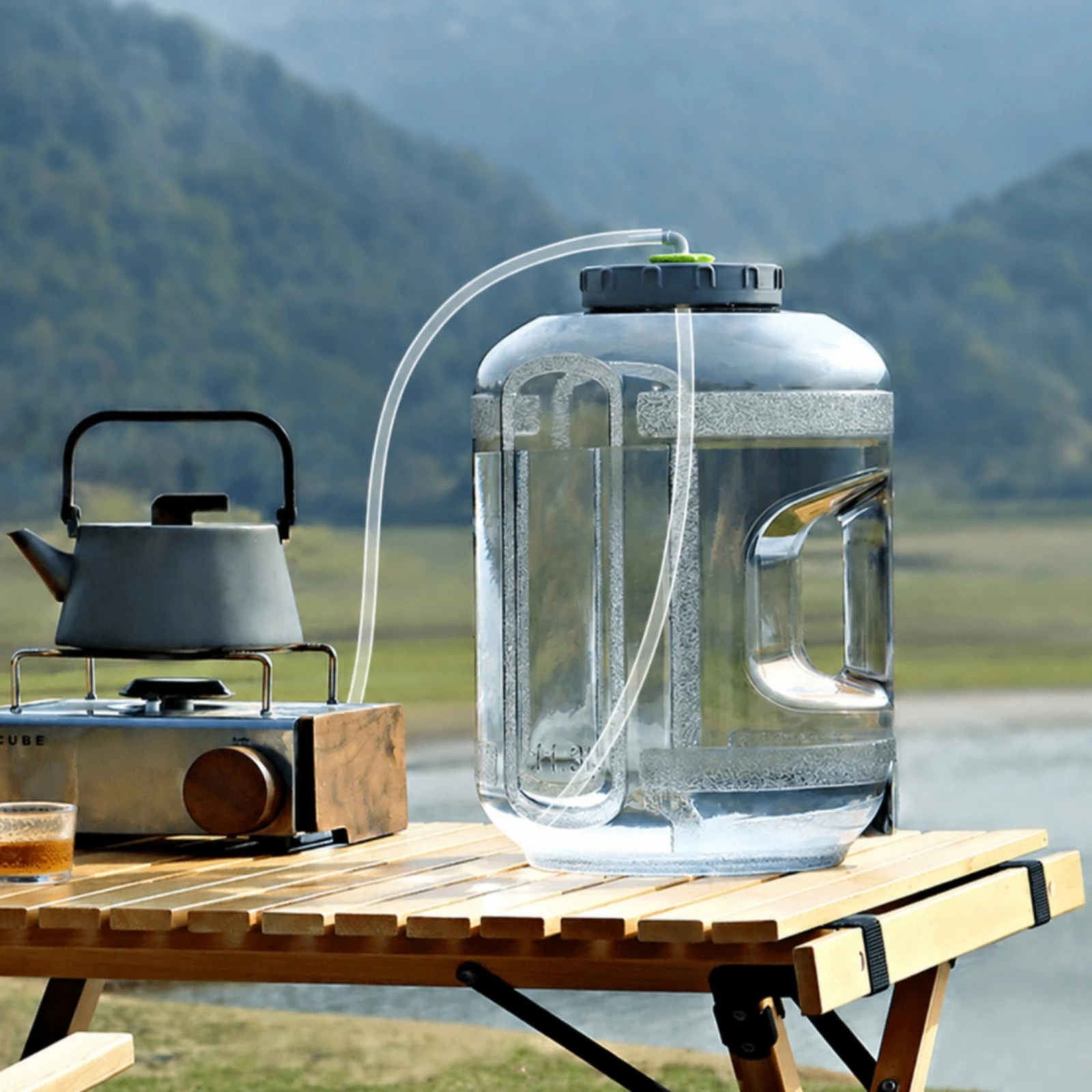 Water Storage Container with Tap Transparent Container with Spigot Beverage Dispenser with Lid Tight-Fitting for Tea Lovers