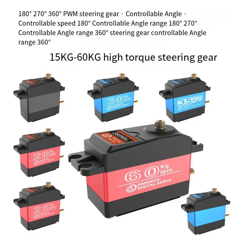 

360 Degree Angle Controllable Robot Arm Servo 15Kg 20Kg 25Kg 30Kg 40Kg 60Kg 80kg High Speed Metal Gear Digital Servo For Roboti