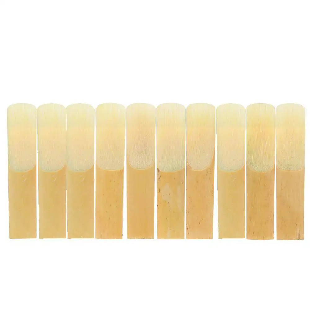 ammoon 10-pack Pieces Strength 2.5/3.0 Bamboo Reeds for Eb Alto Saxophone Sax Accessories