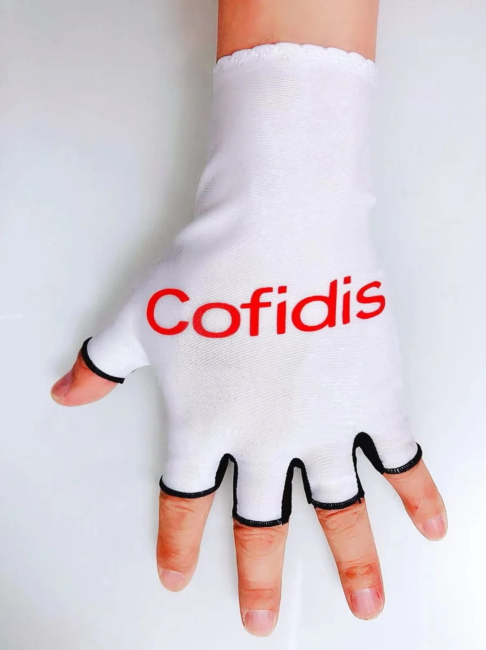

2022 COFIDIS Team One Pair Sports Half Finger Cycling Jersey Gloves MTB Road Mountain Bike Bicycle Gel Gloves