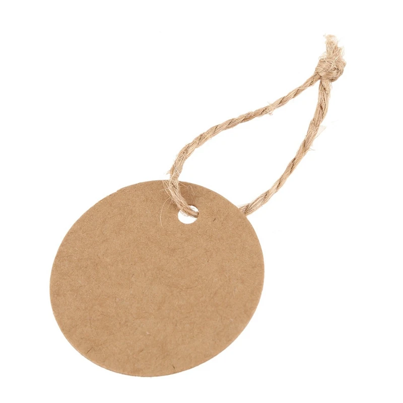 150Pcs Round Kraft Gift Tag With Hemp Cord