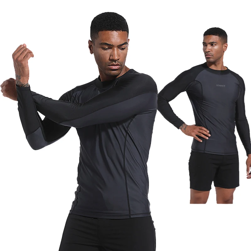Camicia da Surf Pro manica lunga da uomo di colore caldo felpa da Surf con schermo solare Rashguard UV50 + protezione costumi da bagno Replica Drop