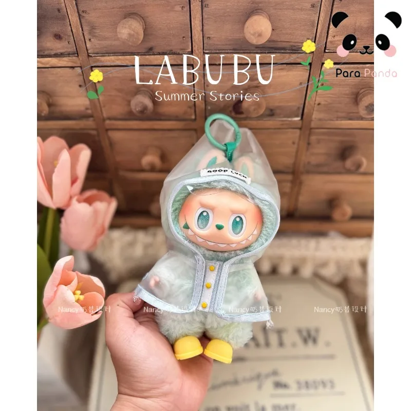 

Anime Labubu V1 V2 V3 Clothes Fashion Overalls Dolls Clothing Raincoat Style Clothes set for 17cm 6.69in Size Doll Not included