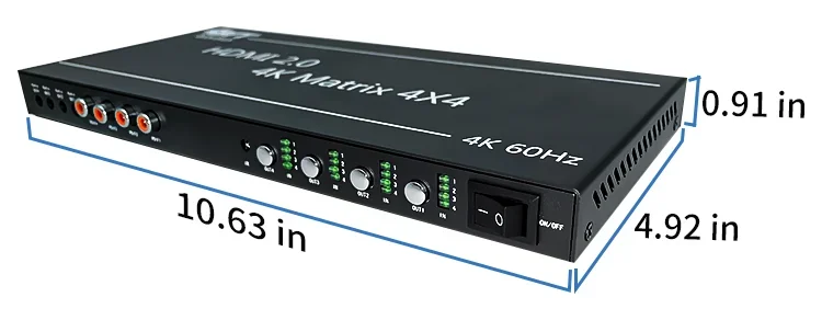 Bitvisus 2021 Nuevo estilo Matrix 4k mezclador de vídeo HDMI 4x4 Matrix Video Switcher