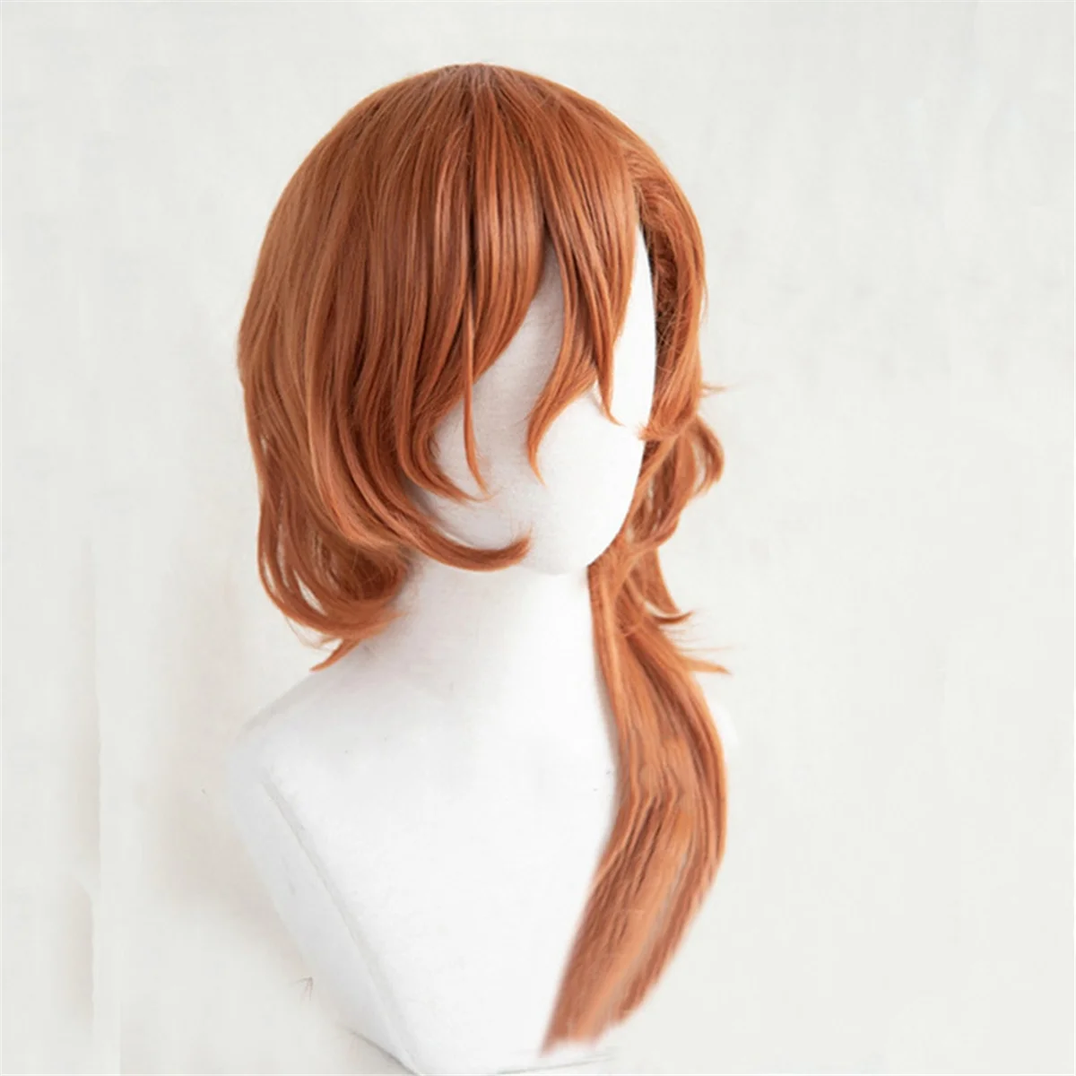 ABGN Short Orange Wig Cosplay Costume Men Anime Layered Character Costume Wig Halloween Wig