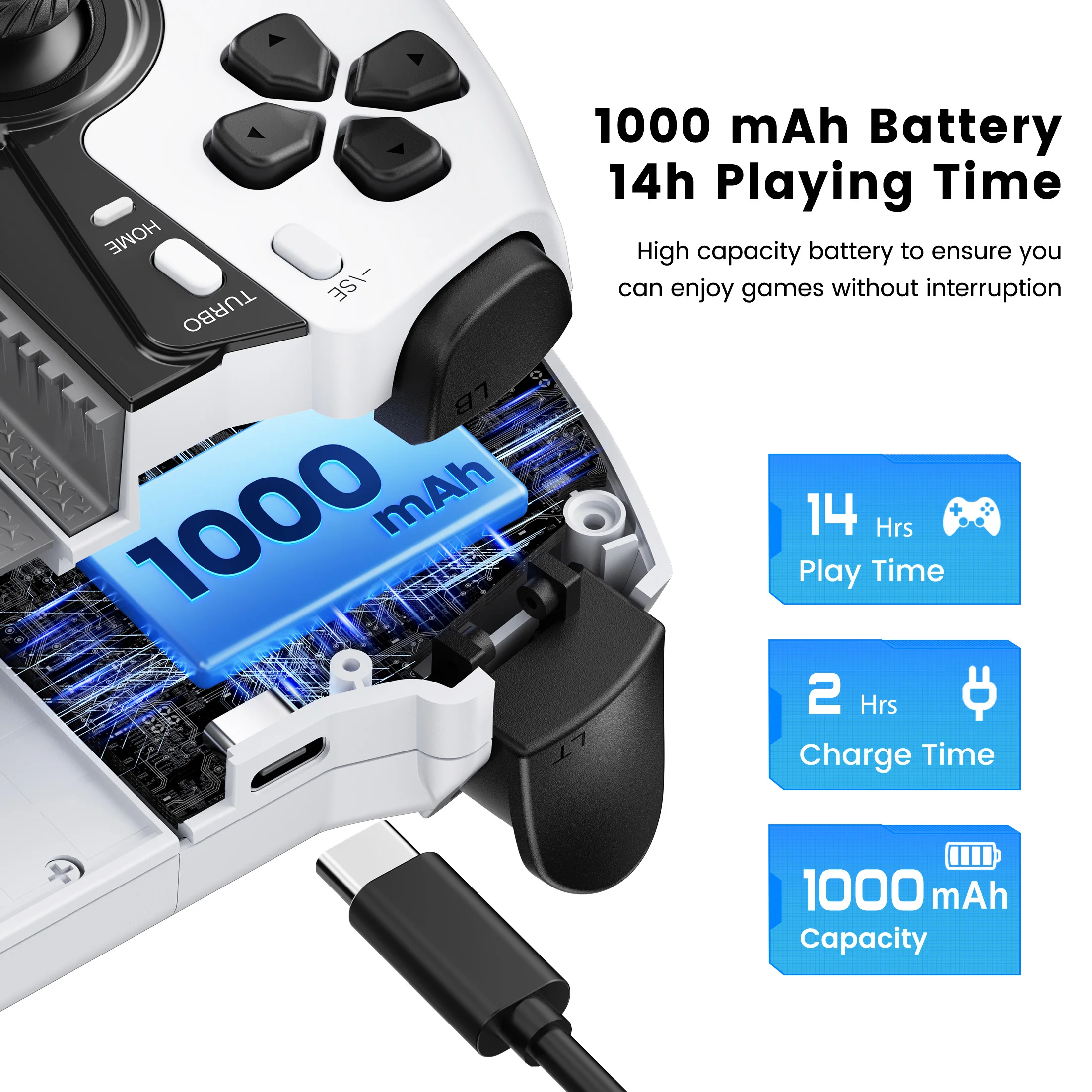 تأثير قاعة الهاتف المحمول DinoFire MC500 لألعاب Gamepad Cloud Gaming/Xbox Game/Android/iOS/Switch/Switch oled/switch2 Hall Effect