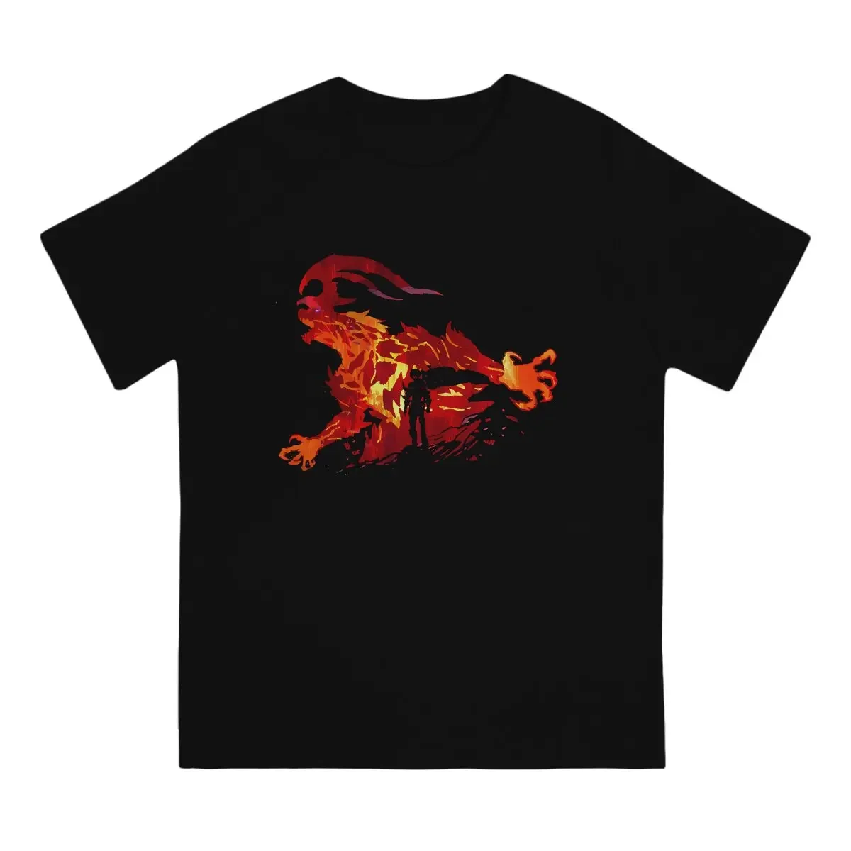 Final Fantasy Men's TShirt Ifrit Awakening Distinctive T Shirt Original Sweatshirts New Trend