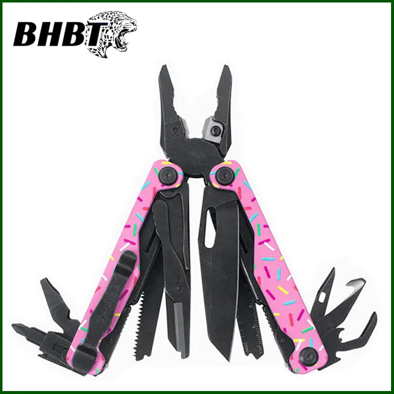 BHBT Ark Pliers G10 Donut Handle CNC Engraved Multi functional Folding Tool Pliers Outdoor Emergency Equipment