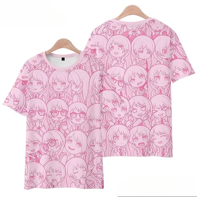 

3D Print BanG Dream! It's MyGO Anon Chihaya Oversized T Shirt Women Men Summer Crewneck Short Sleeve Funny Tshirt Graphic Tees