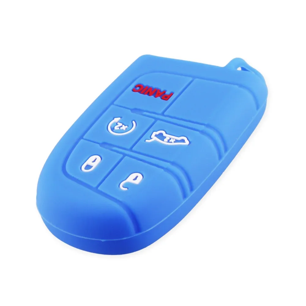 KEYYOU 10x For JEEP Grand Cherokee Renegade Dodge JCUV Journey Chrysler 300C Remote Fob Auto Key Case Silicone Car Key Cover image 2