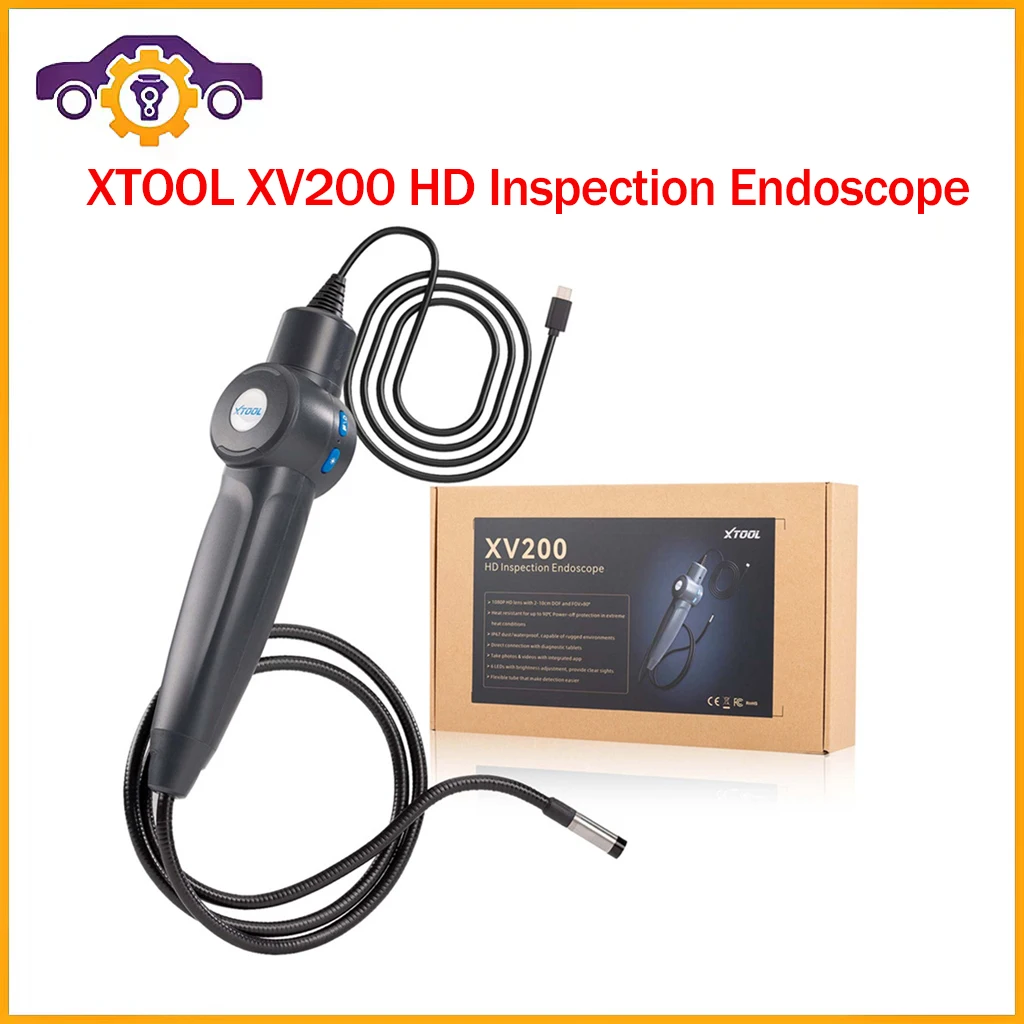 

2024 XTOOL XV200 upgraded of XV100 8.5mm HD Endoscope Camera Micro 8 LED Car Endoscope Inspection Borescope For D9S X100MAX D8W