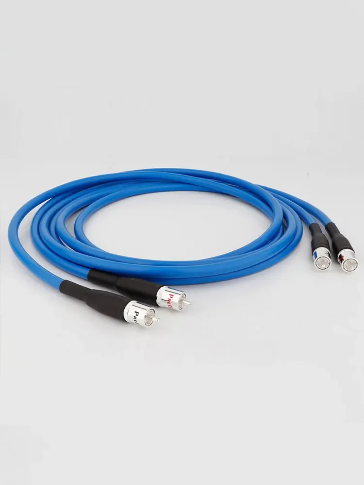 X416 실버 도금 RCA 남성 플러그 HIFI 오디오 와이어가있는 고품질 투명 라이트 인터 커넥트 케이블