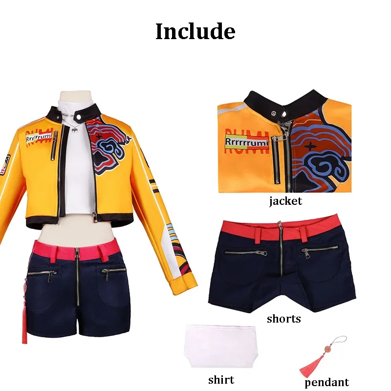 Kpop رومي زوي ميرا تأثيري حلي شعر مستعار المرأة هالوين كرنفال حفلة لعب الأدوار فستان أنيمي البدلة الزي #4