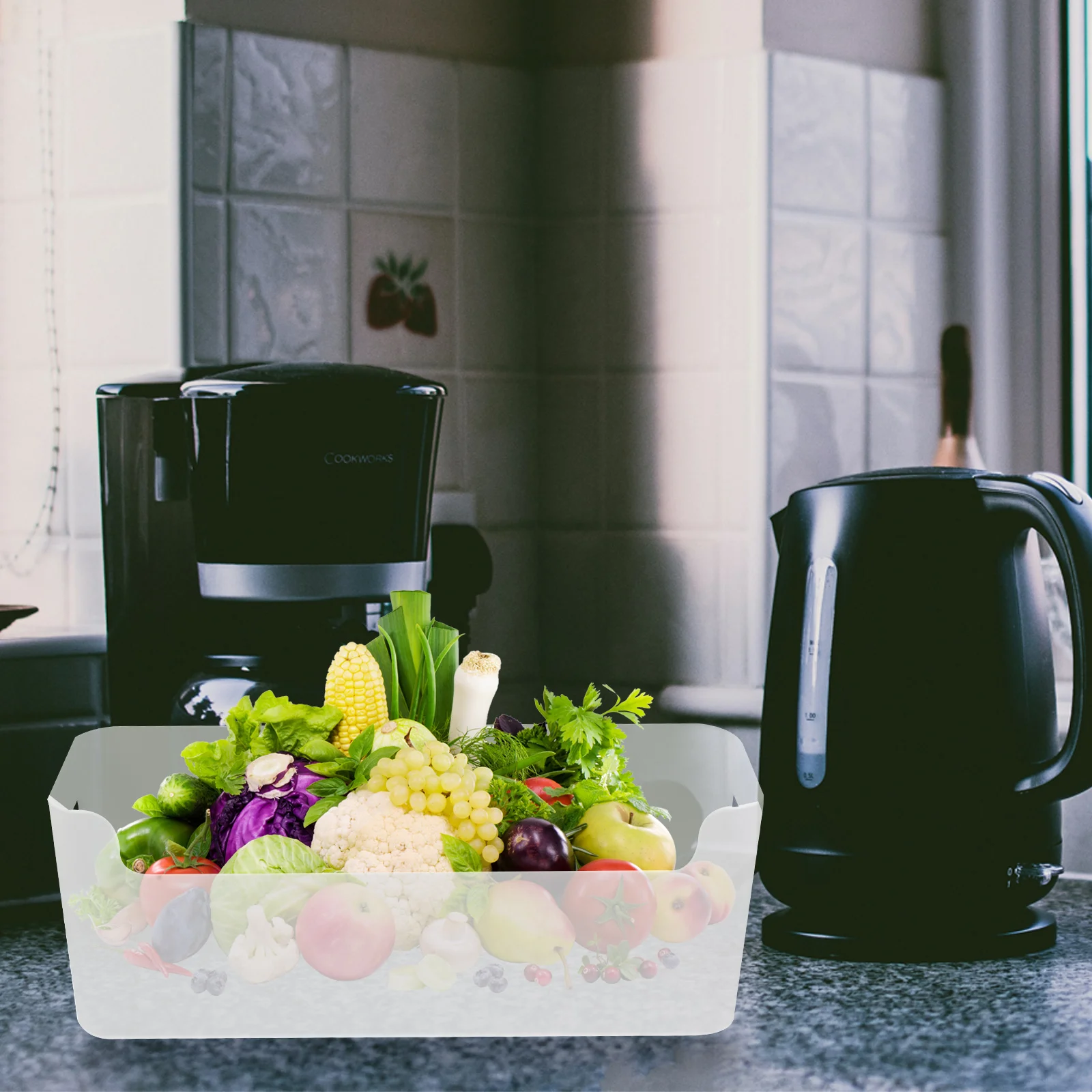 

3pcs Refrigerator Organizer Bin Clear Fridge Storage Container For Food Vegetable Egg Cheese Drawer Side Door Design