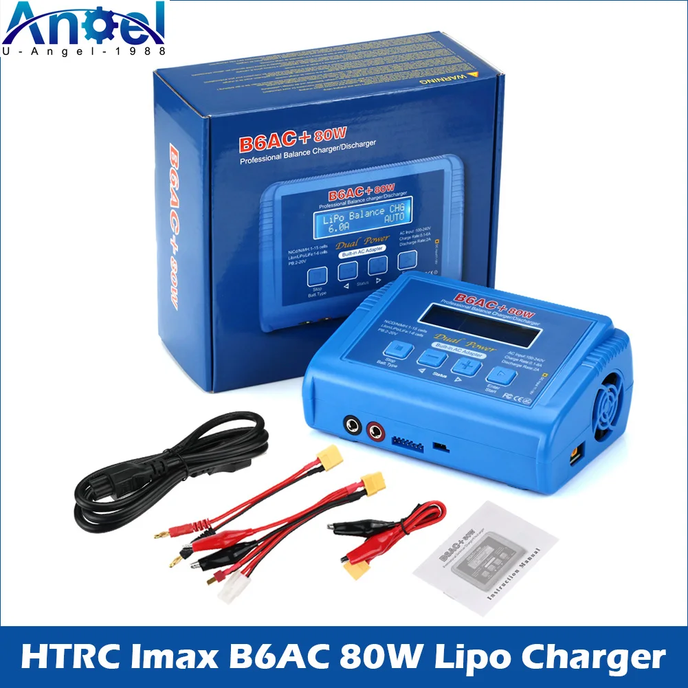 

Зарядное устройство iMAX B6AC+ 80W с адаптером 15V 6A, встроенный адаптер, цифровое балансировочное зарядное устройство для LiPo, NiMh, Li-ion, Ni-Cd, разрядник LiPo