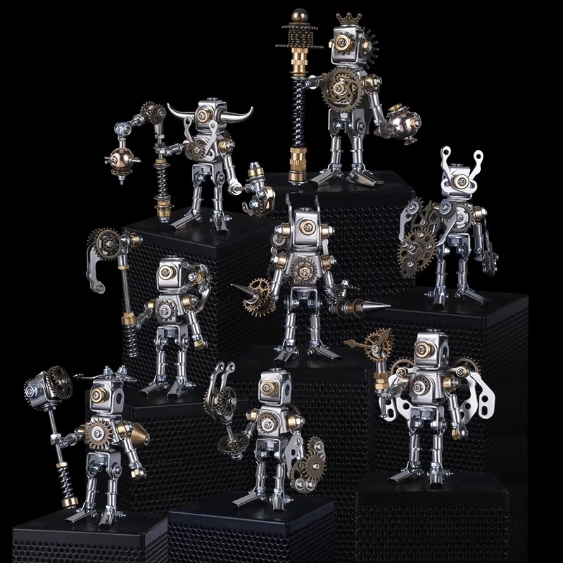 

Mechanical Precision Robot Assembly Model Handmade DIY Cyberpunk Style Toy Holiday Gift