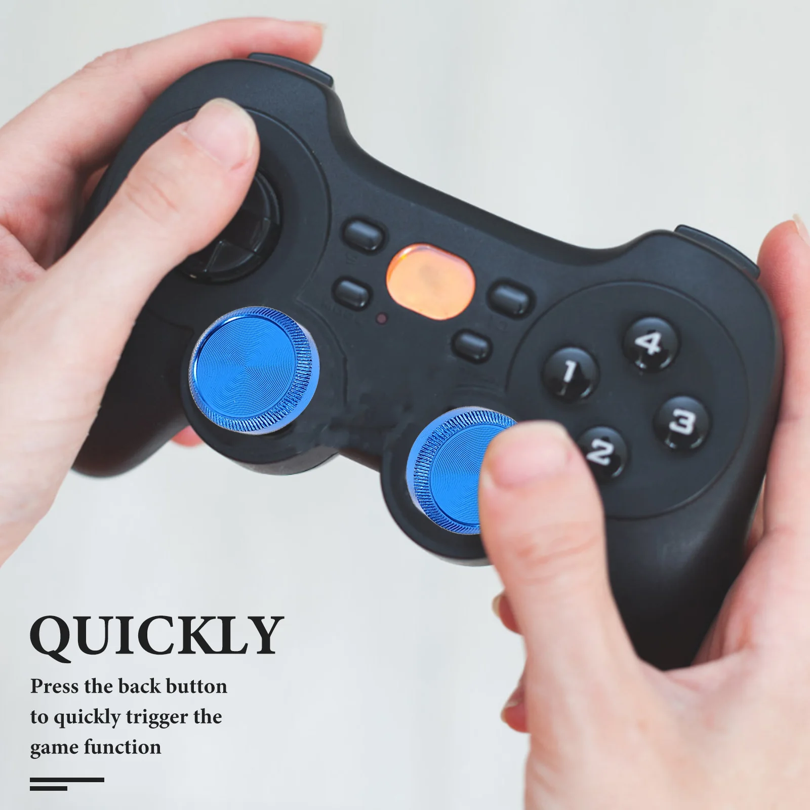

8pcs Metal Thumbstick Caps High Low Thumb Grips Back Buttons Trigger Buttons For Edge Controller Gaming Accessories Elite