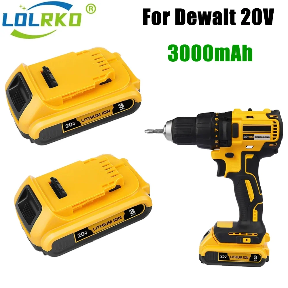 

20V Batteries 3.0Ah DCB203 Li-ion Battery For Dewalt Max Tools DCB205 DCB206 DCB200 DCB182 DCB180 DCB230 DCD DCF DCG Series