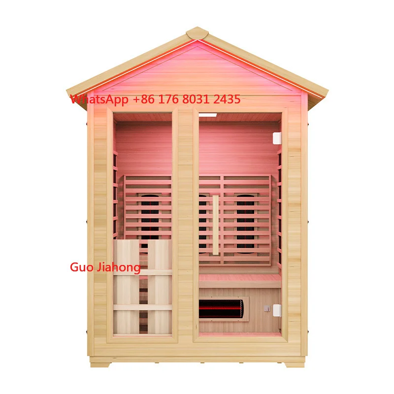 

Modern 2 Person Outdoor Sauna Cedar Wood Sauna Wooden Hemlock Sauna Cabin Rooms