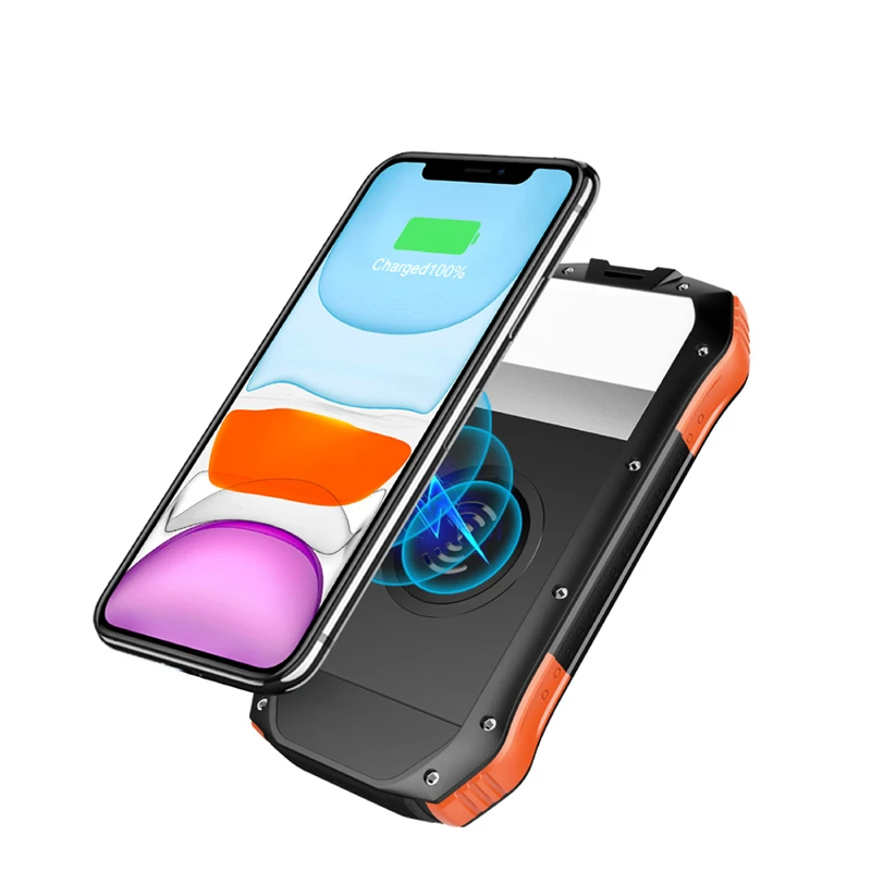 16000mAh Wireless Solar Power Bank Dual USB Fast Charging for iPhone Xiaomi Samsung Powerbank Portable Induction Charger Station
