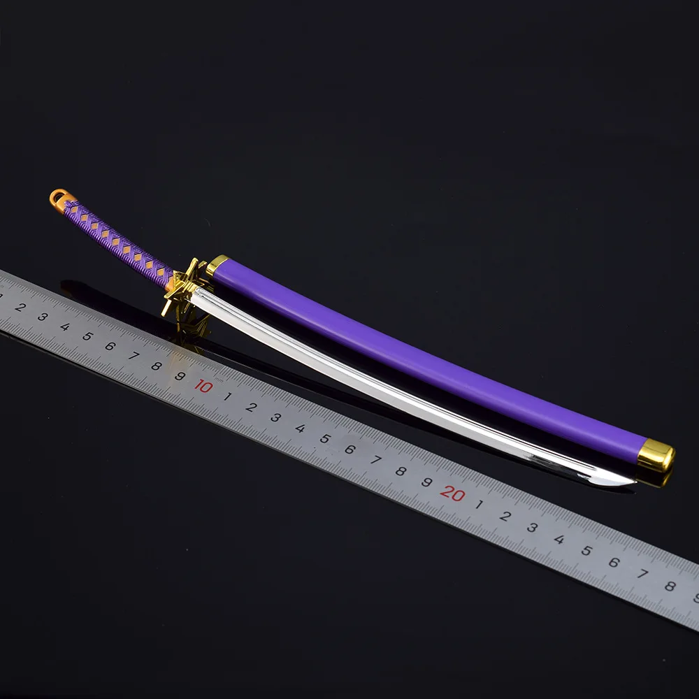 Hyourinmaru Hitsugai Toushirou 애니메이션 모델 언컷 사무라이 금속 공예 주변 장치, 카타나 장식 모델 컬렉션 장난감, 26cm