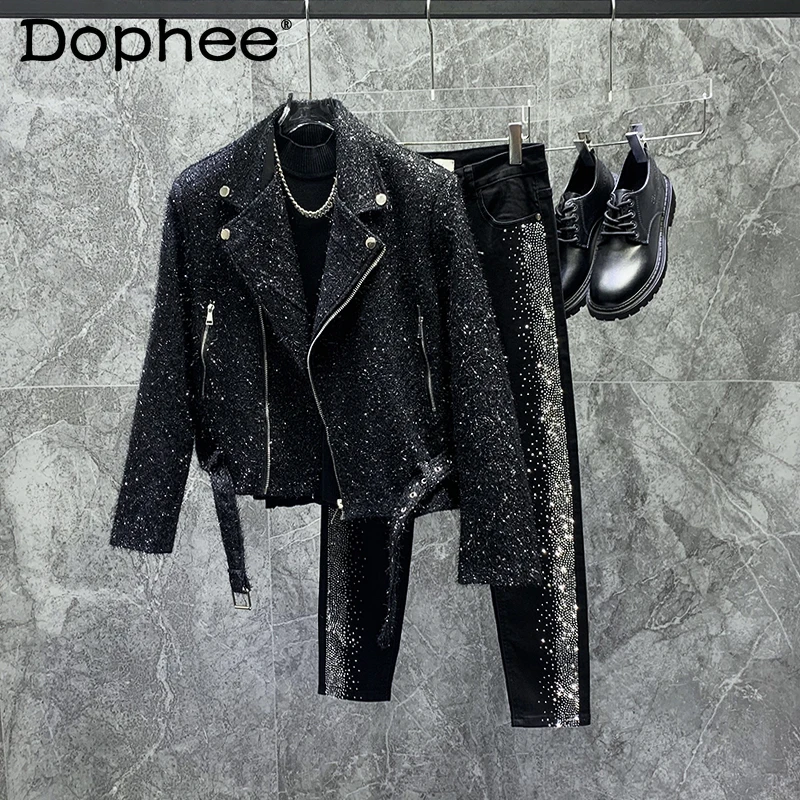 

Autumn Winter High-end Glossy Design Short Jacket Loose Stylish Korean Ins Fashion Trendy Coat for Men