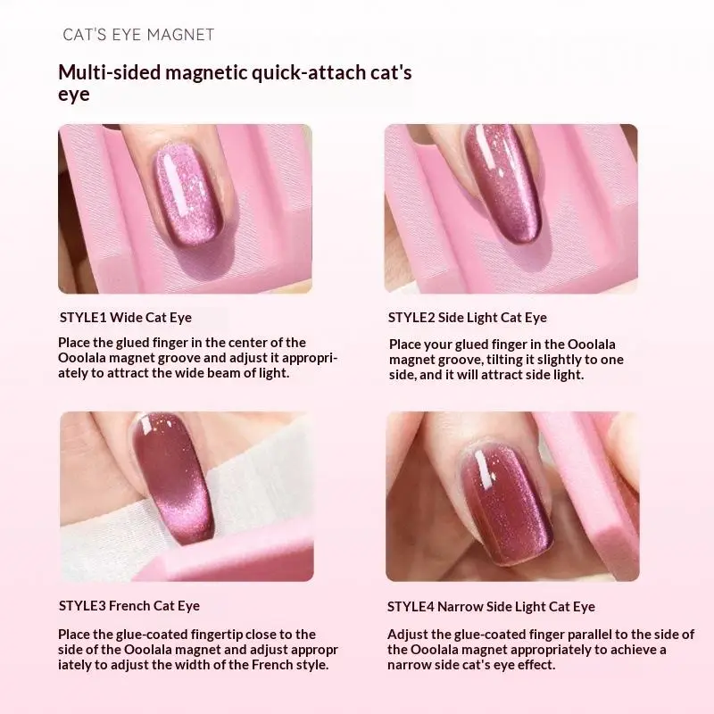 Cat Eye Magnet French Hollow Cat Eye Nail Art Einfach für Anfänger Professionelles magnetisches Nagelpflegewerkzeug – Detail 6