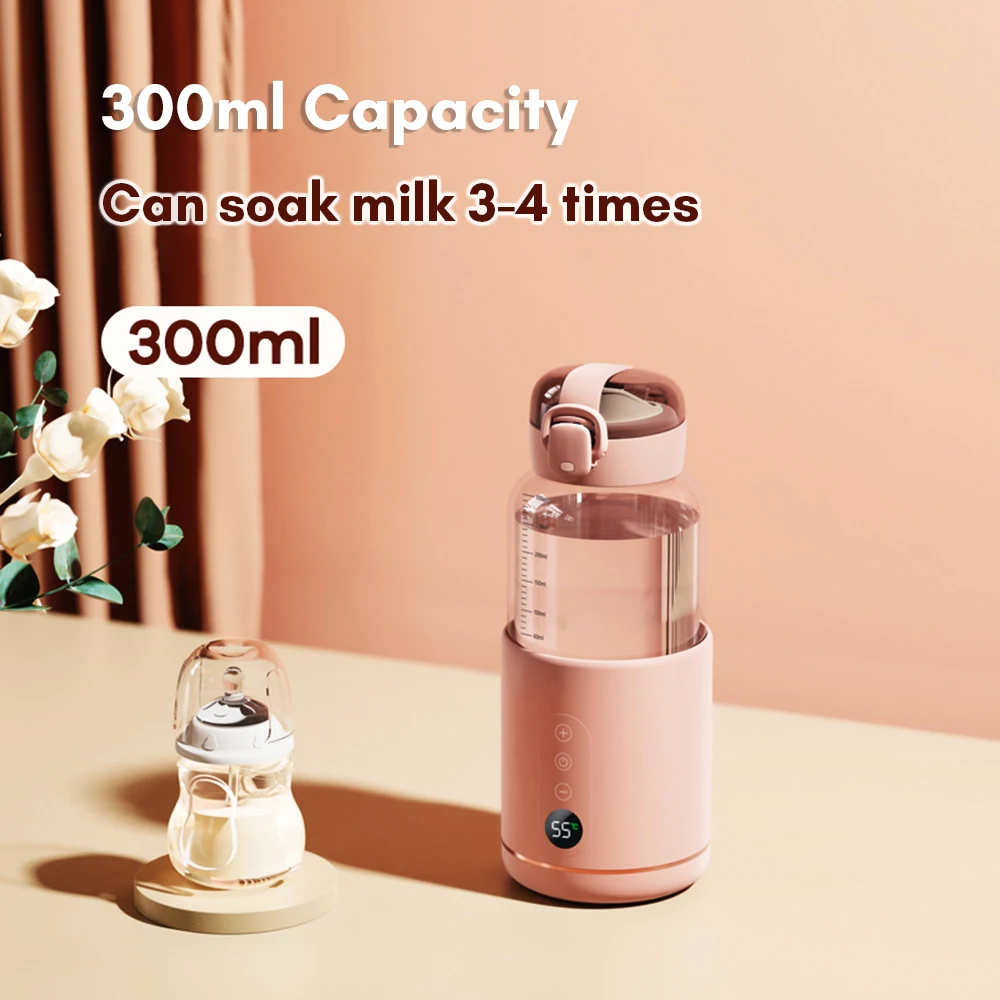 Portable Water Warmer 300ml Capacity Precise Temperature Control Built-in Battery Wireless Instant Water Warmer Electric Kettle