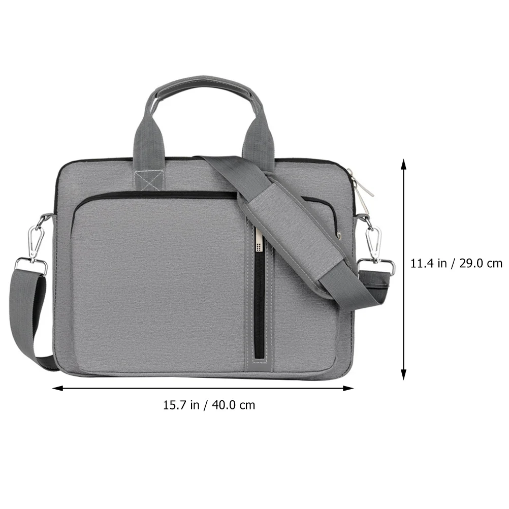 

15.6 Inch Computer Handbag Reasonable Inner Layout Organized Storage Built-in Suitcase Strap Travel Messenger Bag