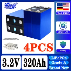 New 3.2V 320Ah 310Ah 105AH LiFePO4 Rechargeable Battery DIY12V 24V Suitable for Golf Cart Marine Solar System EU/USA Duty Free