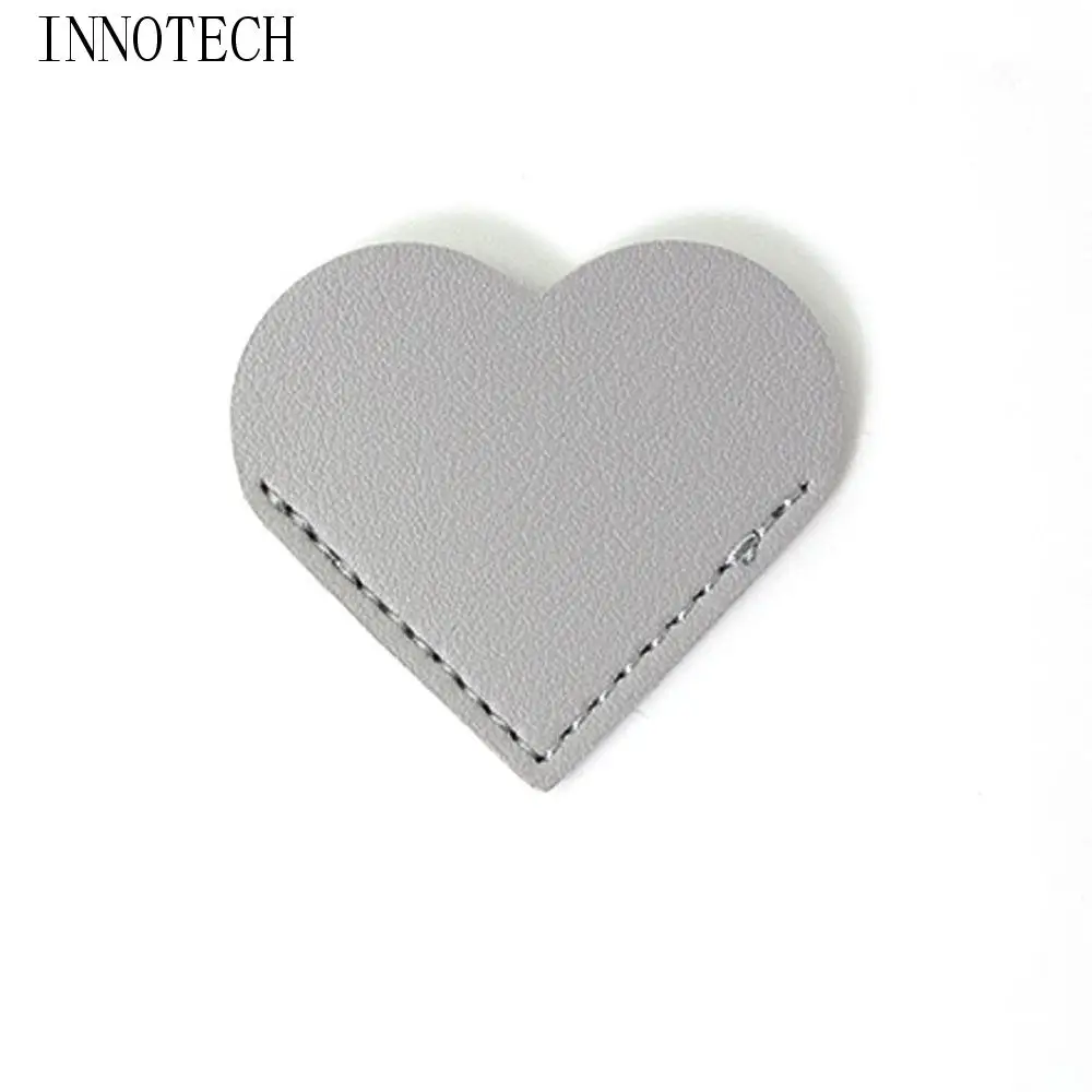 

Cute Heart-shaped Corner Page Marker Vintage Handmade Leather Bookmark Multicolor Creative Reading Bookmarks Readers