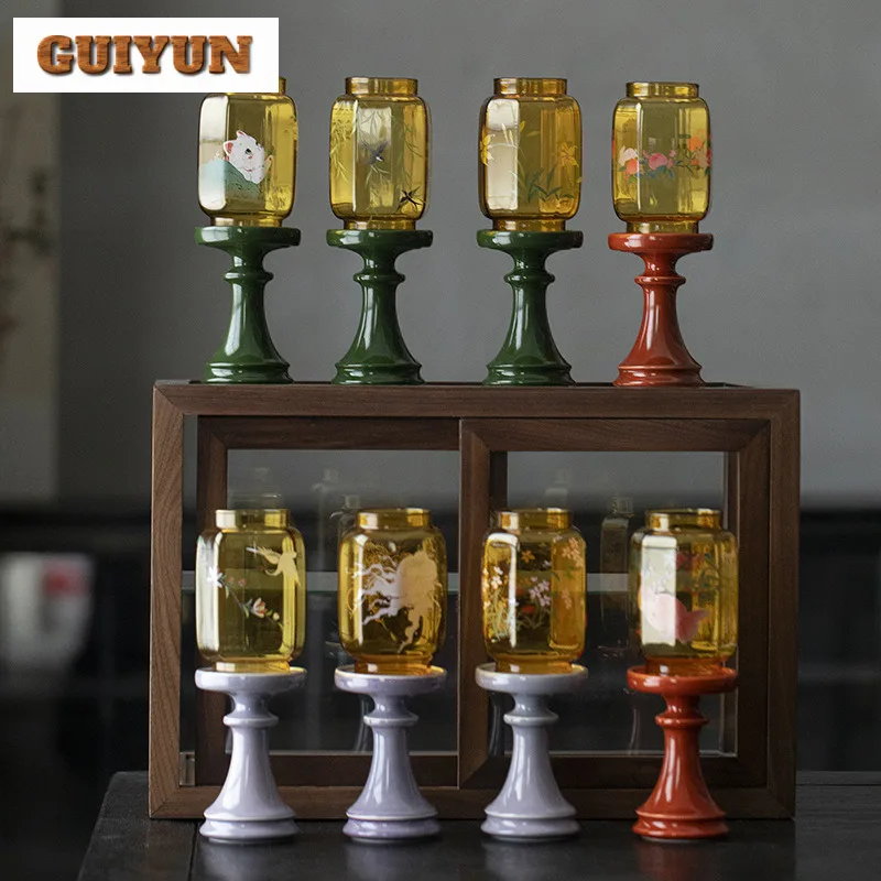 

High-foot Archaistic Candle Holder Ancient Scented Aromatic Candles Candle Lights Tea Ceremony Room Decor Supplies Ornaments