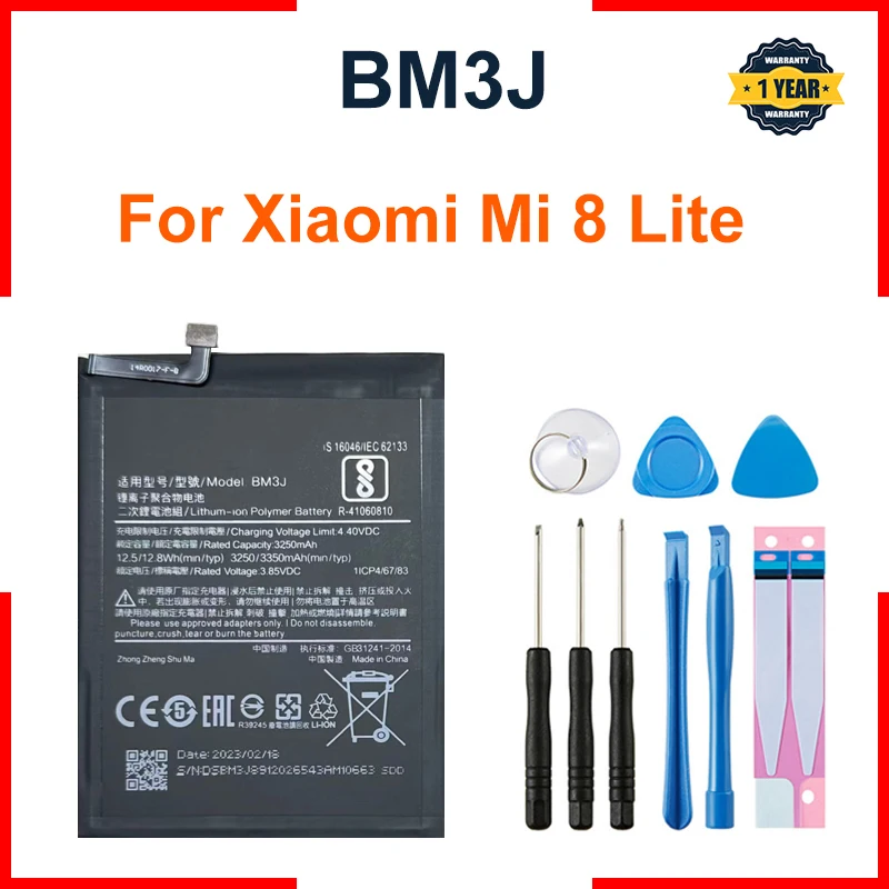 

BM3J 3350mAh Battery For Xiaomi 8 Lite MI8 Lite BM3J High Quality Phone Replacement Batteries