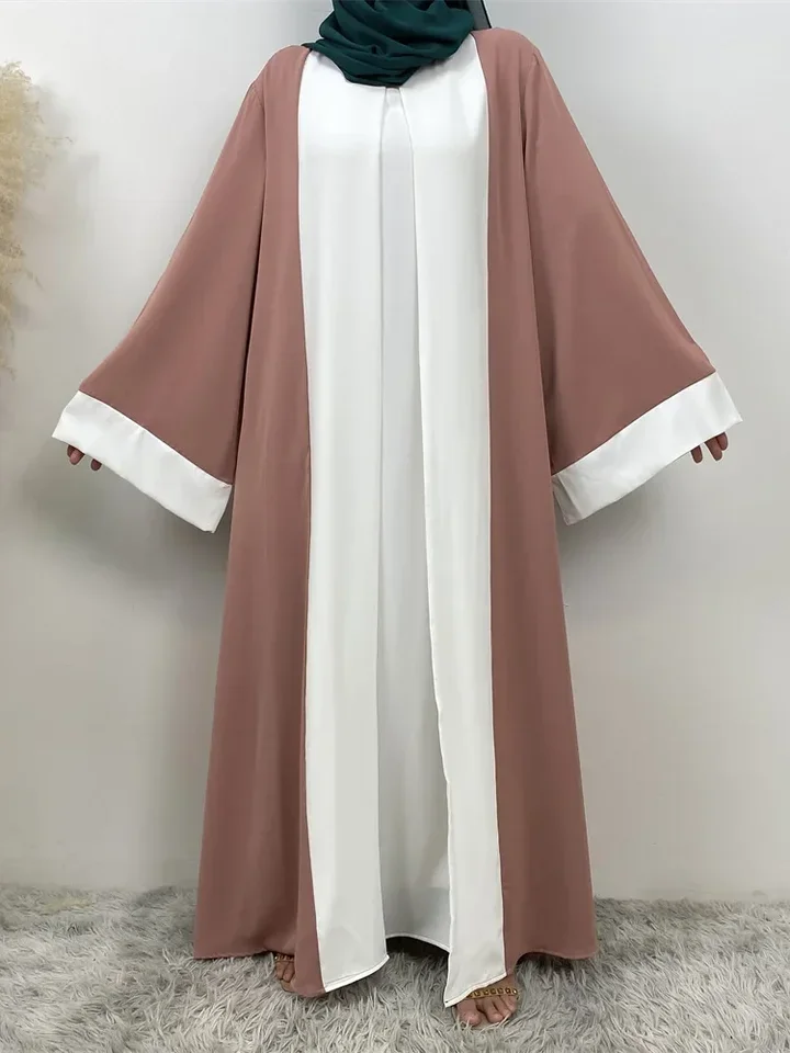 新デザイン ニダ ムスリム アバヤ ドバイ 高級婦人服 ベール付き イスラム モロッコ カフタン ブラック ラマダン 控えめなカジュアルウェア イード