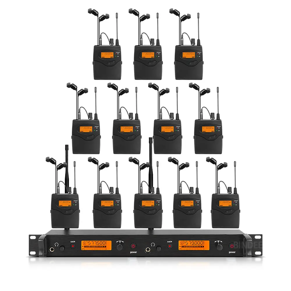 Professional Wireless SM-2050 In-ear Monitoring System 2/4/6/8 Channel Multi-bodypack Monitor, Band Stage Outdoor in-ear monitor