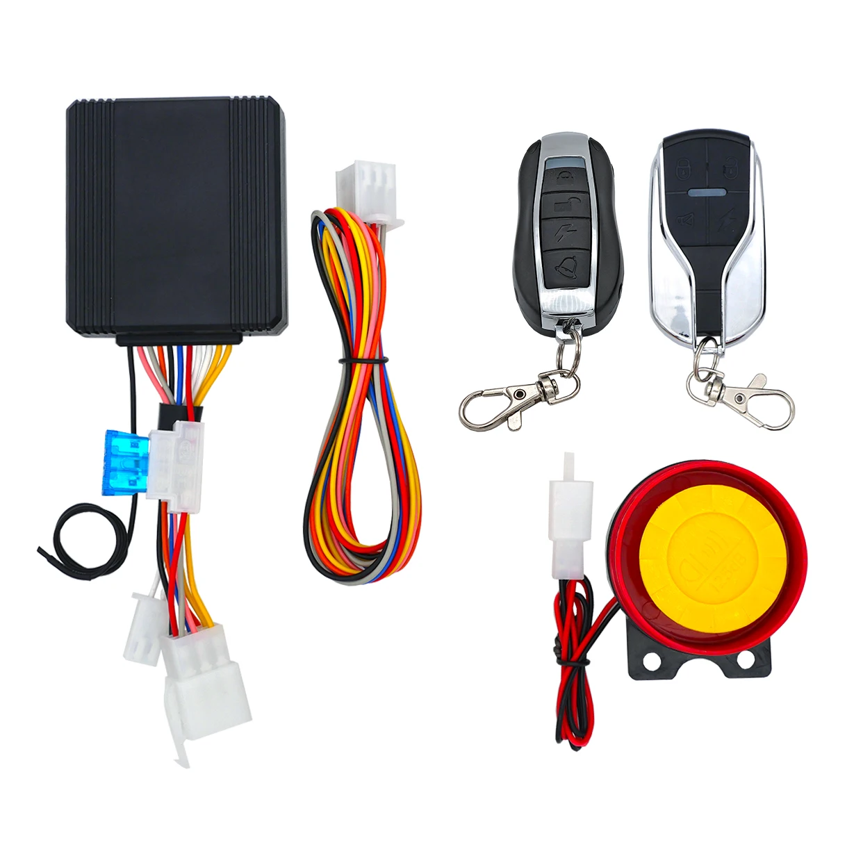 

12V Motorcycle Alarm Vibration Alert Turn Signal Reminder Auto Arming Remote Start Hazard Light Locating Adjustable Sensitivity
