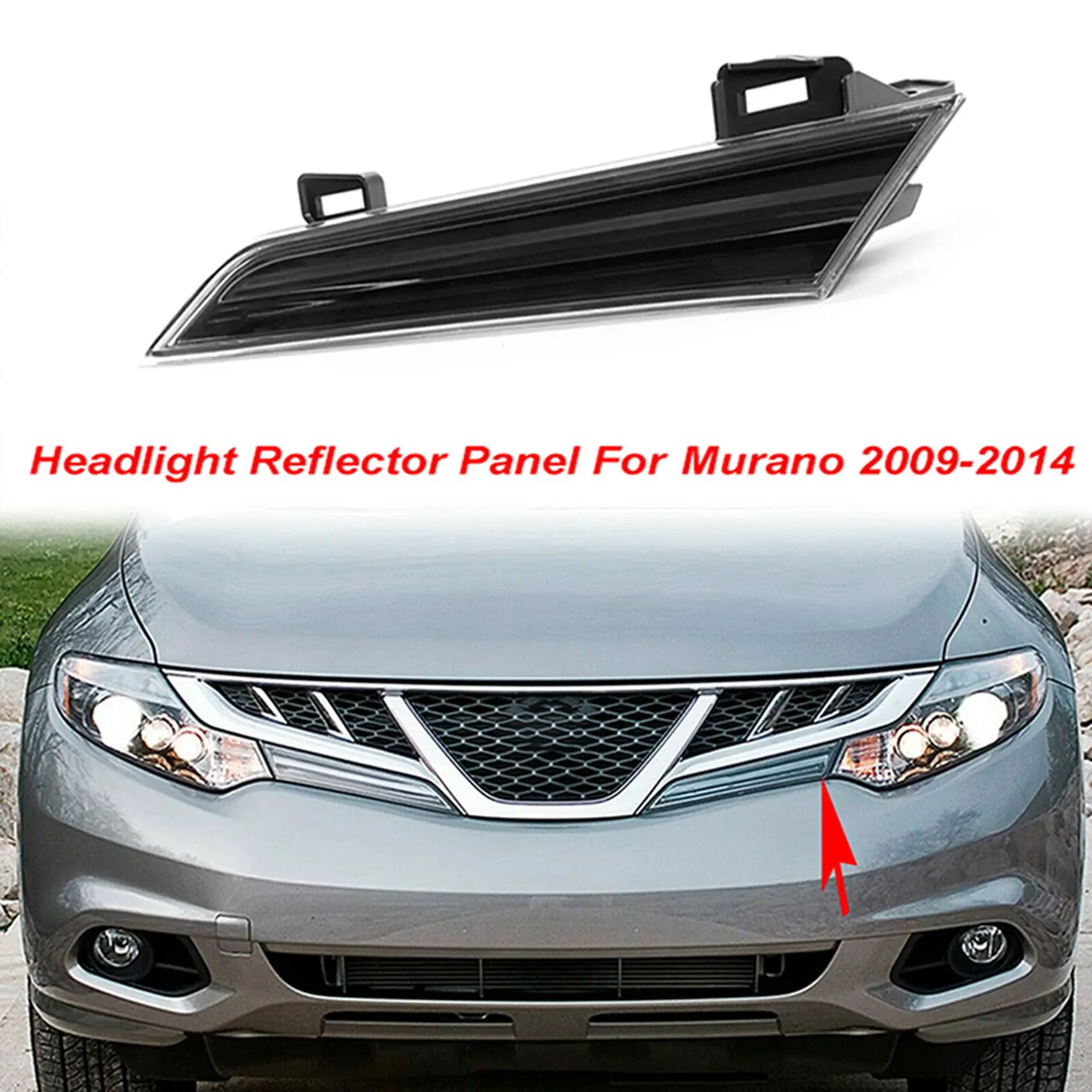 Panel reflektor lampu depan mobil, untuk Nissan Murano 2009-2014 reflreflreflektor lampu eksterior otomatis