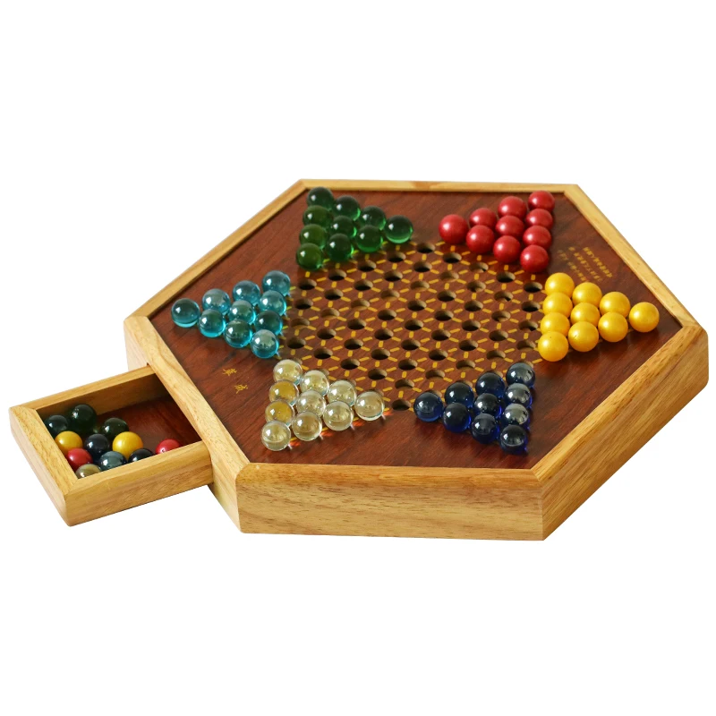 Checkers high-end glass ball Checkers children's puzzle marbles adult version old-fashioned large marbles Bozi