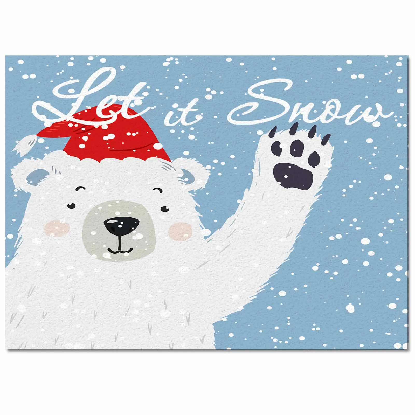 Christmas, Snowflakes, Bears Bedroom Decor Washable Carpet Modern Style Carpets for Living Room Fluffy Soft Bedside Rug Home