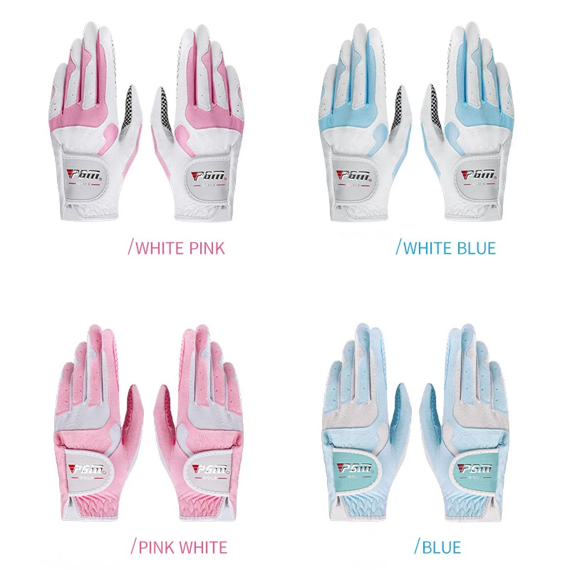 Women Golf Gloves Soft Microfiber Cloth Anti-Slip Beads Breathable Gloves Factory Outdoor Sports Protetive Gloves ST018