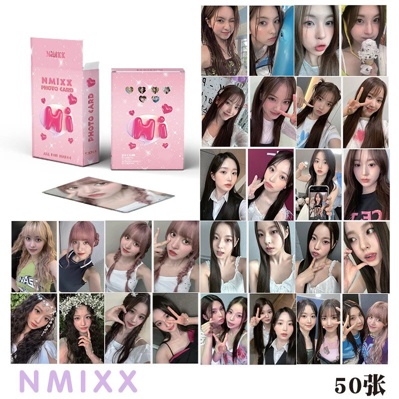 NMIXX-Tarjetas de fotos para chicas, tarjetas de fotos para chicas, regalo para fanáticos del álbum, regalo Lomo Kpop, ENTWURF AD MARE PICK LA, 50