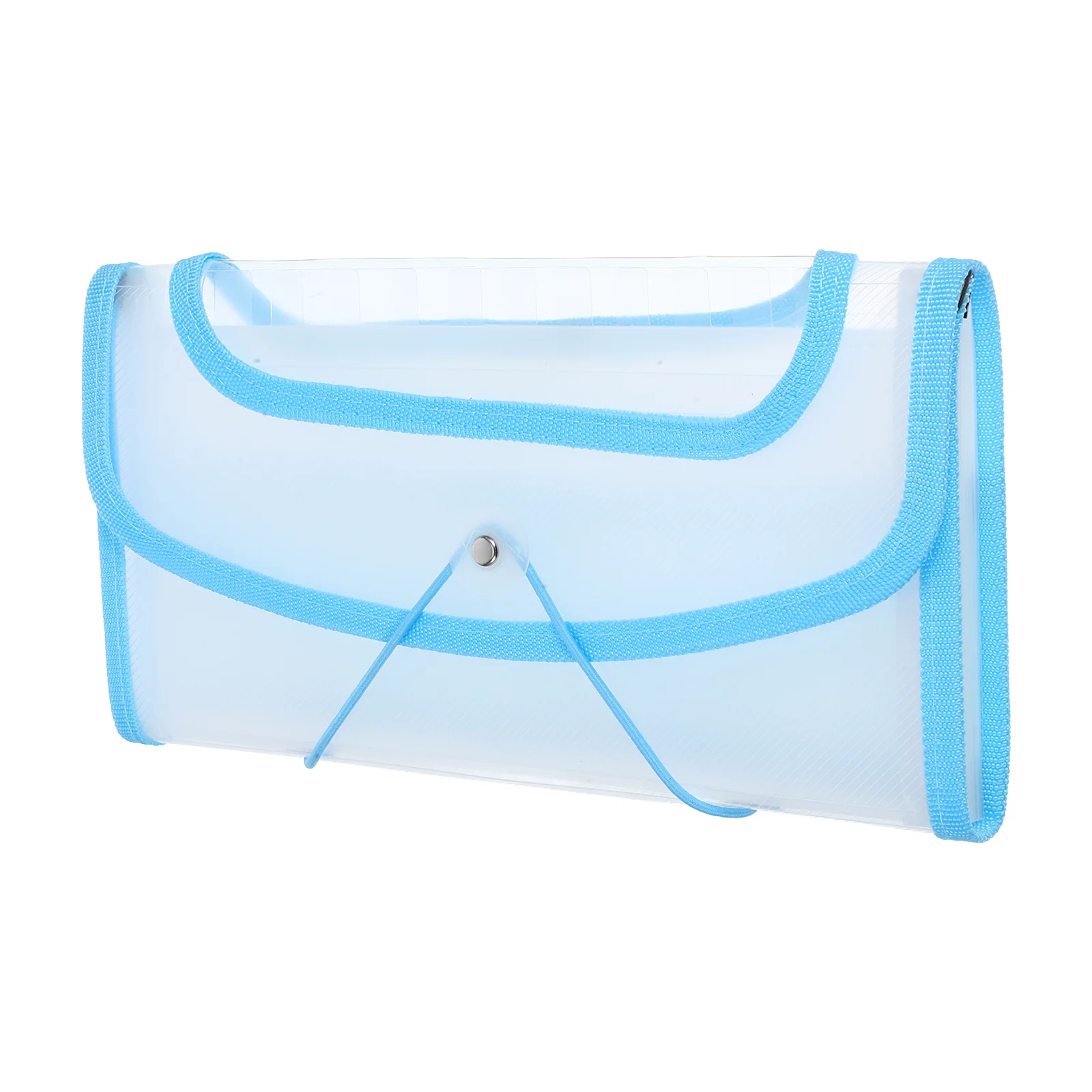 

13-Section File Organizer Folder Plastic Accordion Document Holder For Receipts Bills Cash Storage Office Home School Use Blue