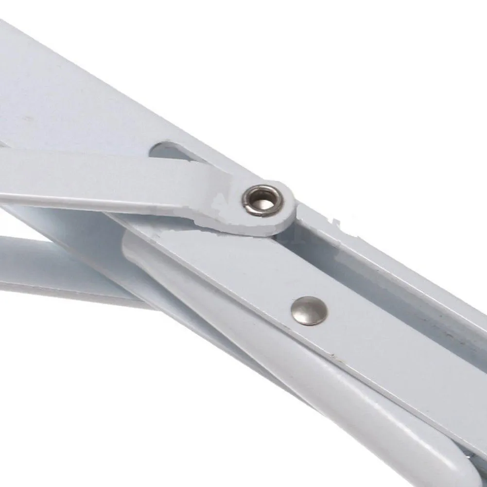 2Pcs 90 Degree Folding Support Bracket Triangle Shelf Bracket Spring Loaded Lock Wall Mounted Radius Pipe Mounting Space Saving